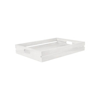 Moda Brooklyn Crate/Serving Tray 450x320x70mm White Acacia Wood - 76764