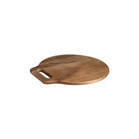 Moda Artisian Round Board With Handle 300x330mm Acacia Wood - 76811