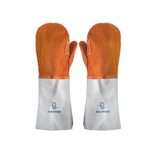 Matfer Bourgeat Bakers Mitts With Cuff Leather - 773002