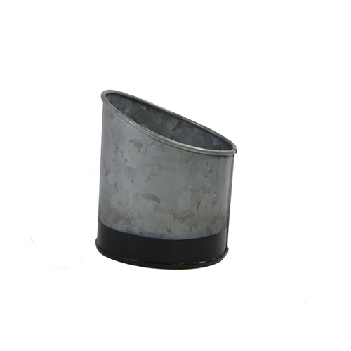Chef Inox Coney Island Galvanised Pot Slant Dipped Black 105x115mm - 78624_TK