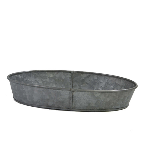 Chef Inox Coney Island - Galvanised Oval Tray 240x160x45mm - 78650