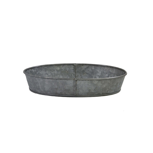 Chef Inox Coney Island Galvanised Oval Tray 270x190x45mm - 78660_TK