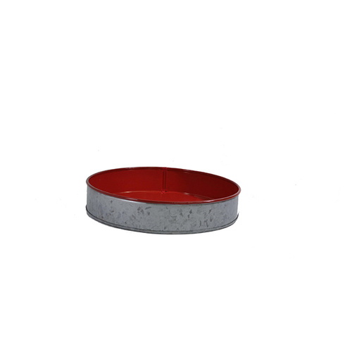 Chef Inox Coney Island - Galvanised Round Tray Dipped Red 240x45mm - 78672