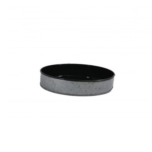 Chef Inox Coney Island - Galvanised Round Tray Dipped Black 240x45mm - 78676