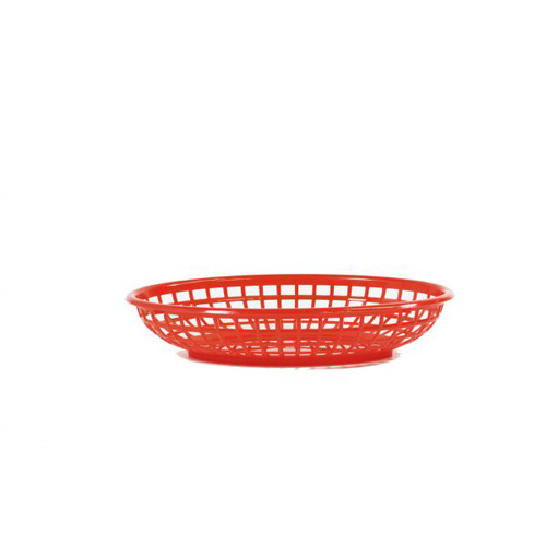Chef Inox Coney Island - Plastic Serving Basket Oval Red 240x150x50mm - 78700