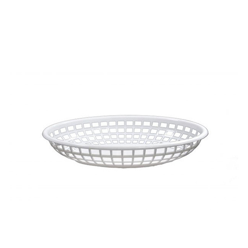 Chef Inox Coney Island - Plastic Serving Basket Oval White 240x150x50mm - 78701