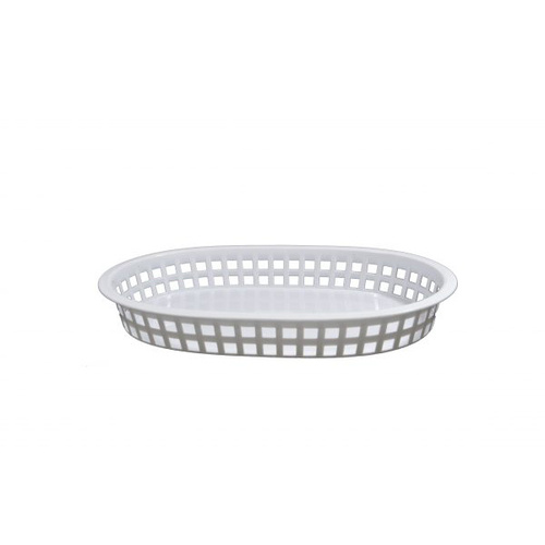 Chef Inox Coney Island - Plastic Serving Basket Rect White 270x180x40mm - 78706