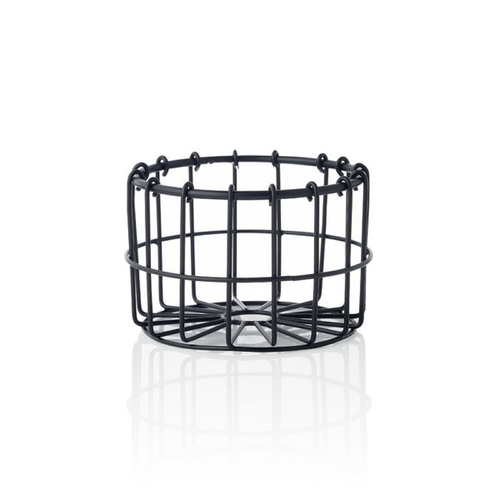 Chef Inox Coney Island Round Wire Basket Patina Blk 130x90mm - 78747