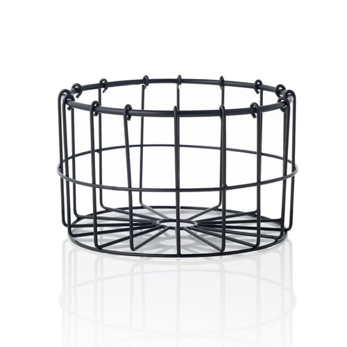 Chef Inox Coney Island Round Wire Basket Patina Blk 180x115mm - 78748