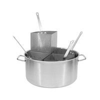 Pasta Cooker Complete with 4 x Inserts 380x185mm / 20.0Lt 18/10 Stainless Steel Pot  - 79500