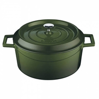 Lava Round Casserole Round Casserole 200x100mm / 2.6Lt Green  - 799020-GN