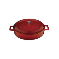 Lava Low Casserole 280x65mm / 3.4Lt Red  - 799228-R