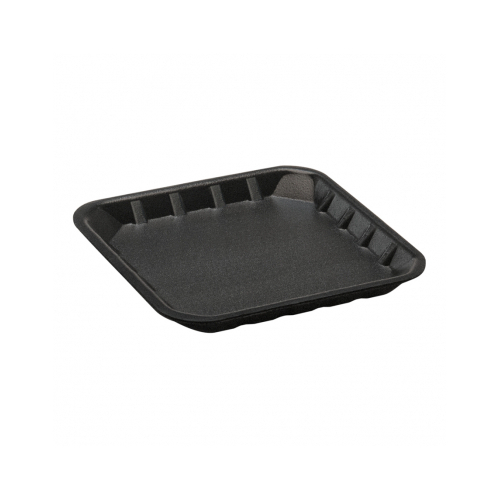 5x5" Foam Produce Tray Black (Box of 500) - 81-MP55B