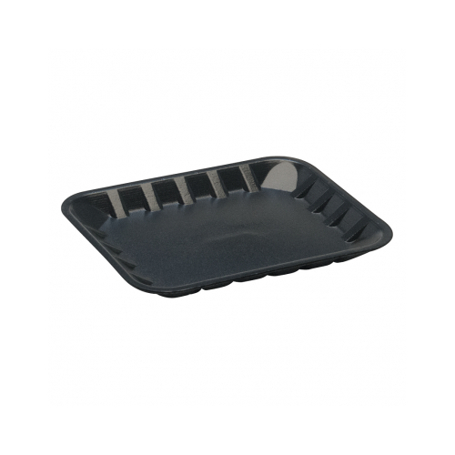 6x5" Foam Produce Tray Black (Box of 500) - 81-MP65B