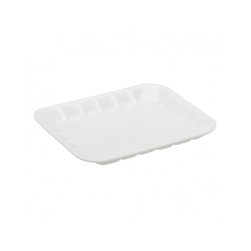 6x5" Foam Produce Tray White (Box of 500) - 81-MP65W