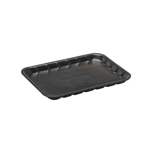7x5" Foam Produce Tray Black (Box of 500) - 81-MP75B