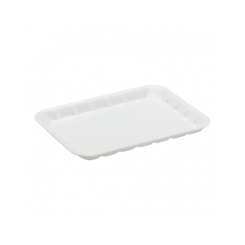 7x5" Foam Produce Tray White (Box of 500) - 81-MP75W