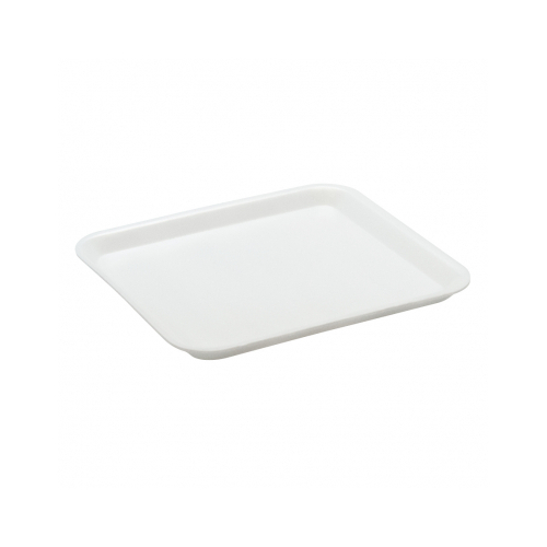 8x7" Foam Produce Tray White (Box of 500) - 81-MP87W