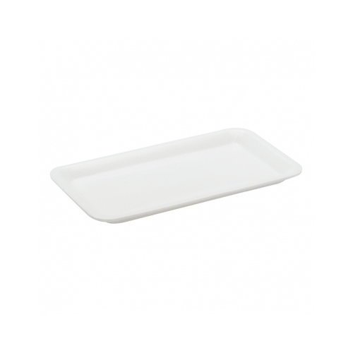 9x5" Foam Produce Tray White (Box of 500) - 81-MP95W