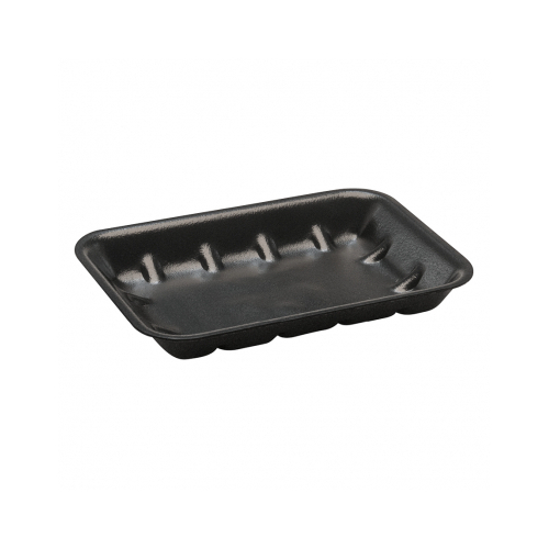 7x5" Deep Foam Produce Tray Black (Box of 500) - 81-MPD75B