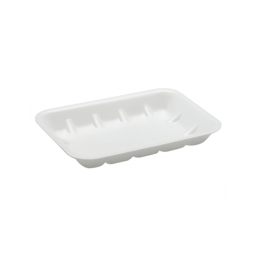 7x5" Deep Foam Produce Tray White (Box of 500) - 81-MPD75W