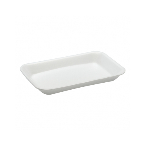 8x5" Deep Foam Produce Tray White(Box of 500) - 81-MPD85W