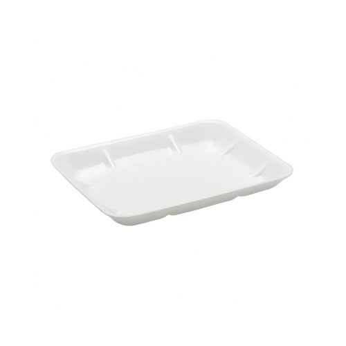9x7" Deep Foam Produce Tray White (Box of 500) - 81-MPD97W