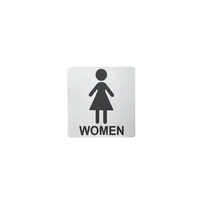 Chef Inox Stainless Steel Wall Sign "Women" 130x130mm (Pack of 10) - 81331