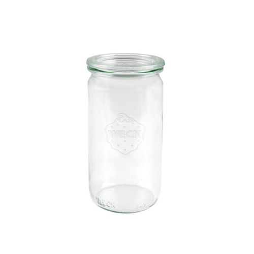 Weck Cylinder Glass Jar with Lid 340ml 60x130mm (Box of 12) - 82384