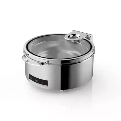 Sunnex Terni Dry Heat Chafer Round 6.8Lt with Glass Lid - 83033