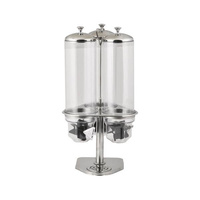 Sunnex Revolving Cereal Dispenser 284x305x605mm / 4 Lt x3 - 18/10 Stainless Steel, Acrylic Body - 83093