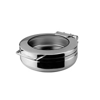Athena Prince Round Chafer Glass & Stainless Steel Lid - 8310003