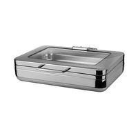Athena Prince 1/1 Size Rectangular Chafer Glass & Stainless Steel Lid - 8311103