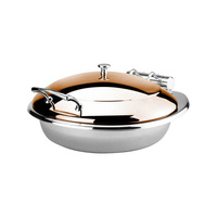 Athena Princess Round Induction Chafer Golden Rose Lid - 8330002