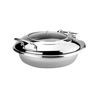 Athena Princess Round Induction Chafer Glass & Stainless Steel Lid - 8330003