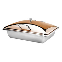 Athena Princess 1/1 Size Rectangular Chafer Golden Rose Lid - 8331102
