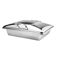 Athena Princess 1/1 Size Rectangular Chafer Glass & Stainless Steel Lid - 8331103