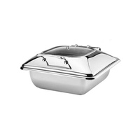 Athena Princess 2/3 Size Rectangular Chafer Glass & Stainless Steel Lid - 8332303