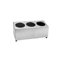 Cutlery Holder - 3 - In - A - Row 170x350x180mm Stainless Steel - 84257