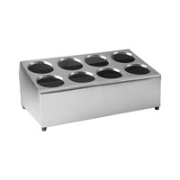 Moda Cutlery Holder - 8 Hole 495x300x210mm Stainless Steel - 84261