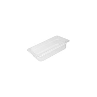 Polycarbonate Gastronorm Pan Clear 1/4 Size 265x162x65mm / 1.60Lt  - 852402