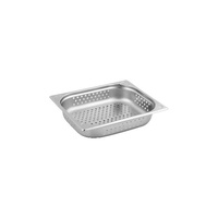 Caterchef 1/2 Size Perforated Bottom and Sides 325x265x65mm - 18/8 Stainless Steel (Box of 6) - 892065P