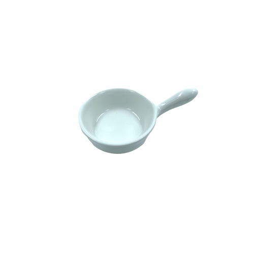 Tablekraft Miniatures Buffet White Snack Bowl with Handle 100x60mm (Box of 12) - 901703