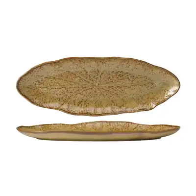 Tablekraft Fusion Lotus Cinnamon Oval Flared Plate 388 x 132mm (Box of 4) - 902114