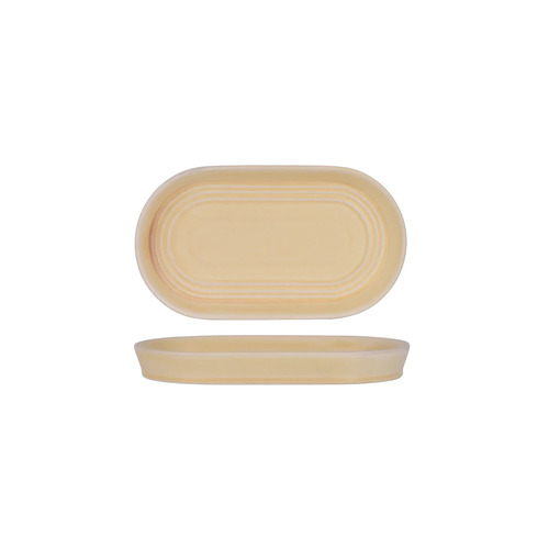 Tablekraft Urban Loft Oval Platter 240 x 135mm - Sandstone (Box of 4) - 906022