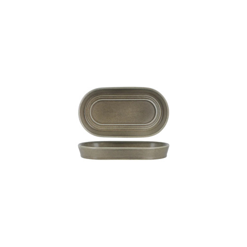 Tablekraft Urban Loft Oval Serve Platter 180 x 100mm - Frost Grey (Box of 4) - 906321