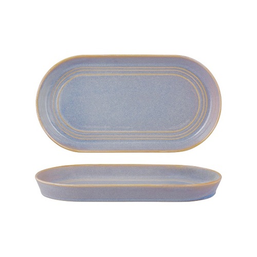 Tablekraft Urban Loft Oval Serve Platter 305x165x30mm - Azure Blue (Box of 3) - 907123