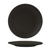 Zuma Charcoal Round Plate - Ribbed 265mm - Box of 6 - 90971