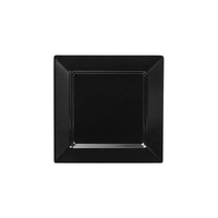 Ryner Melamine Serving Platters Square Platter 300x300mm Black (Box of 3) - 91002-BK
