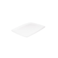 Ryner Melamine Serving Platters Rectangular Coupe Platter 305x205mm White  - 91010